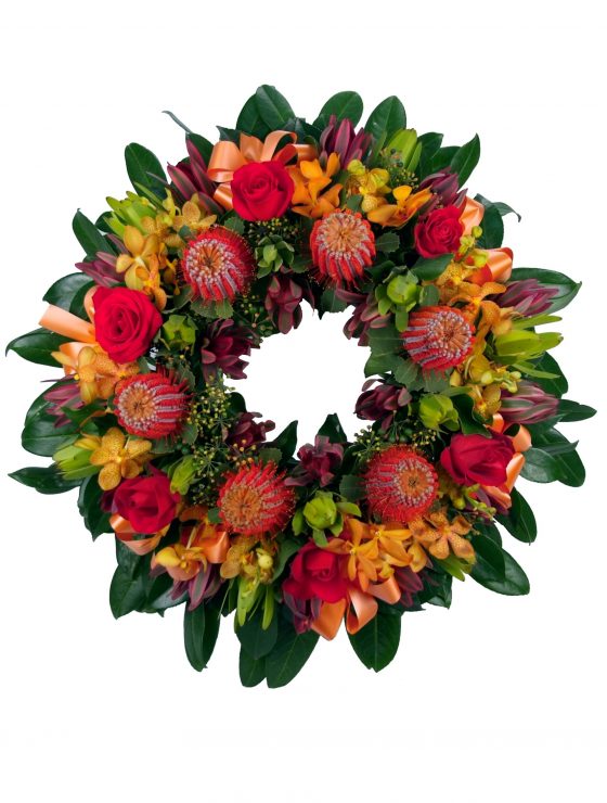 flower wreath native coccinea